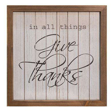 Give Thanks Framed Sign, 10